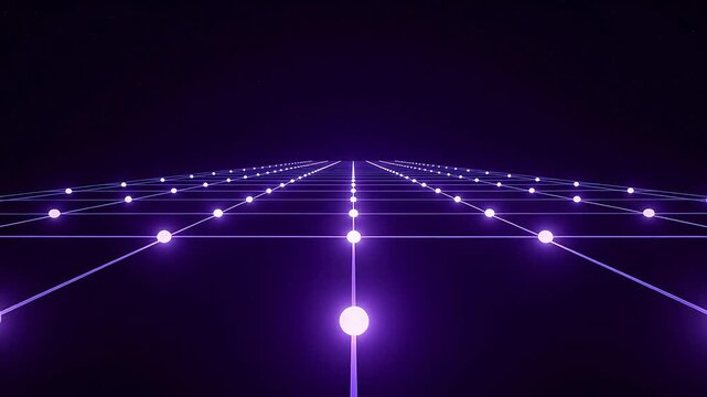 Purple glowing grid pattern