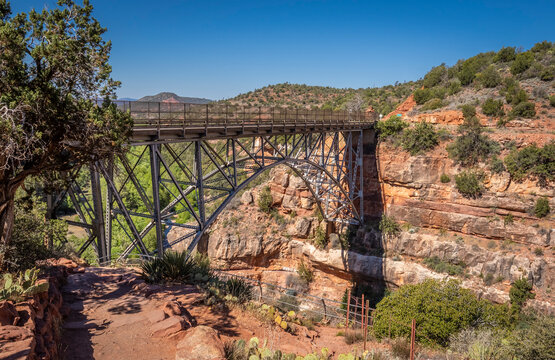 Midgley Bridge on Route 89A in Oak Creek Canyon in Arizona USA