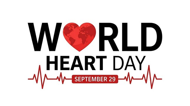 World Heart Day September 29 awareness campaign logo design