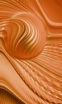 Swirling Patterns in Orange Colors Create a Smooth Design