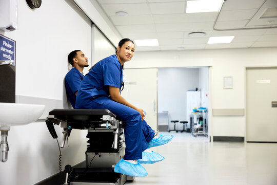 Medical Team Takes a Break at the Hospital