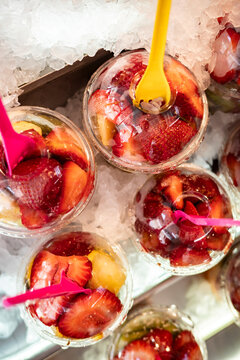 Fresh Fruit Cups With Ice 