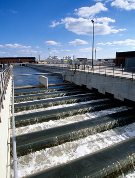 Aeration Process at Waste Water Treatment Industrial  Film 