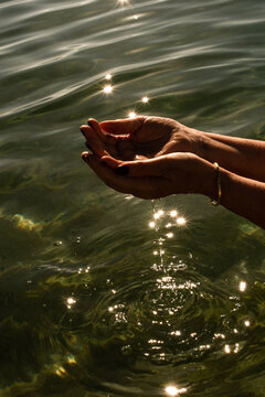 Catching the water