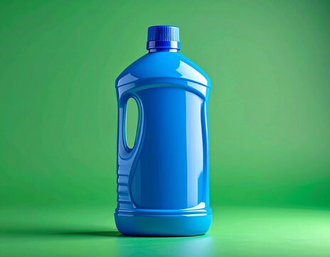 Blue Plastic Bottle Product Shot