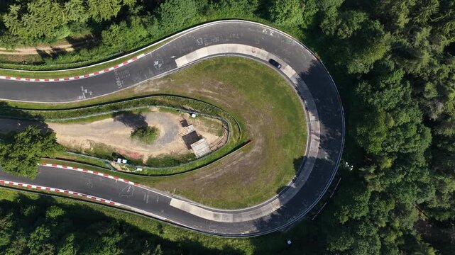 Nurburgring nordschleife car racing track aerial view