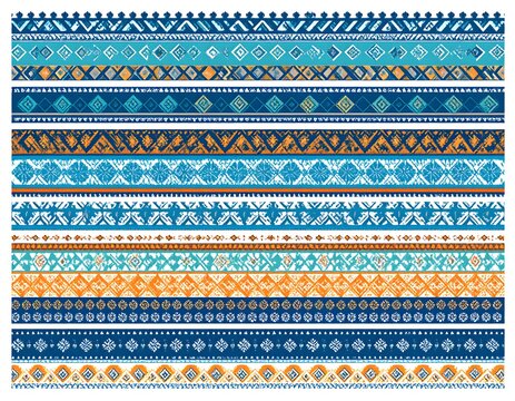 Bohemian Patterned Horizontal Borders Collection