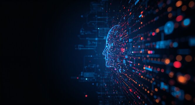Organizational digital transformation visual narrative highlighting the integration of advanced technologies process � AI Technology and Digital Innovation Concept for Future Business