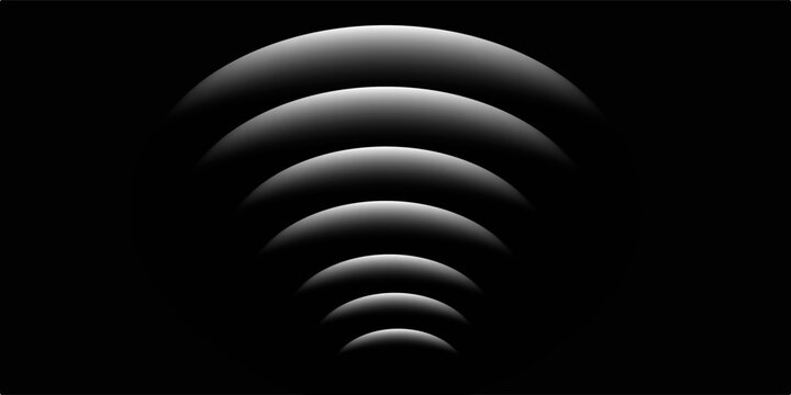 sensor waves set icon on grid transparent, ripple white color, sound wave light effect, radar and sonar digital technology, vector illustration