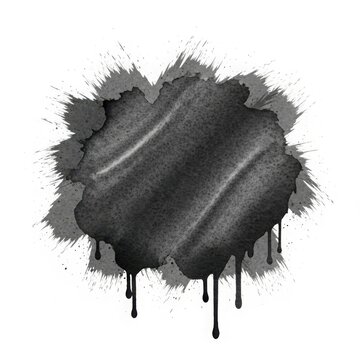 Ink blot isolated on white background