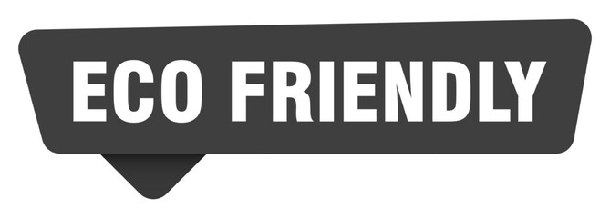 Obraz premium eco friendly black sign isolated on transpatent background. eco friendly sticker
