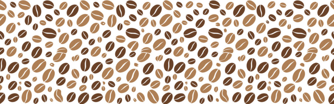 Coffee beans pattern background