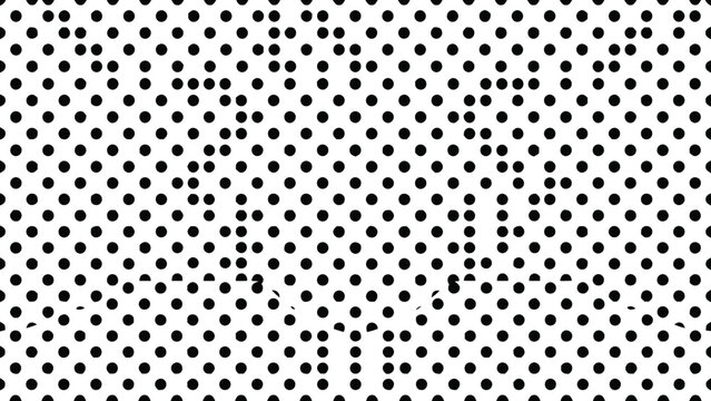 Black and white halftone dots pattern