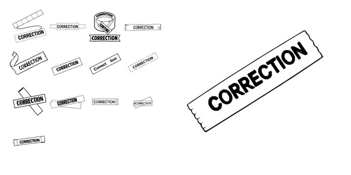 Correction Tape Unsealed Infographic Style Office Stationery Icon Outline