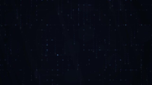 Abstract blue digital data grid technology motion background