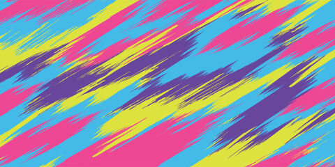 Modern jersey design with colorful abstract lines sublimation, sports background, cheering, running, cycling, basketball, netball, event, team, vector illustration. eps 10 © HASAN