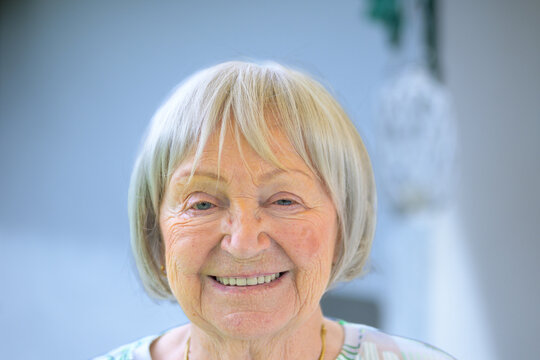 Happy Senior Woman Smiling Naturally