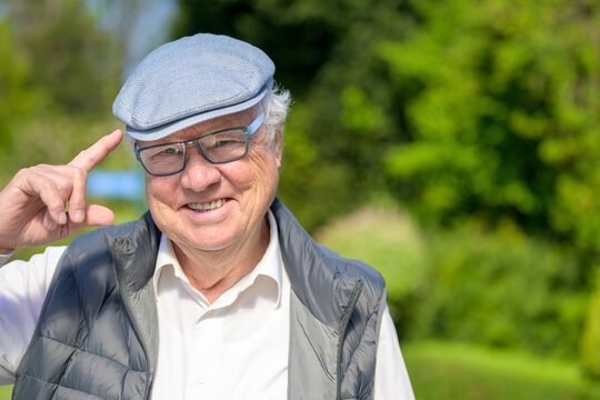 Smiling Senior Man Outdoors Portrait