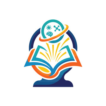 Education Science Book Learning Logo Design.
