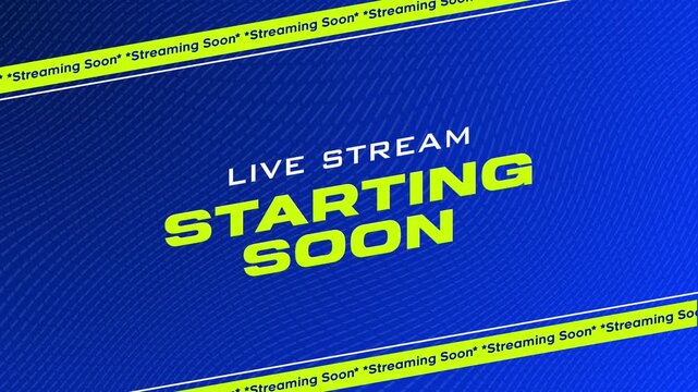 Live Stream Starting Soon Motion Graphic