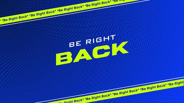 Be Right Back Animated Text Overlay for Live Streaming