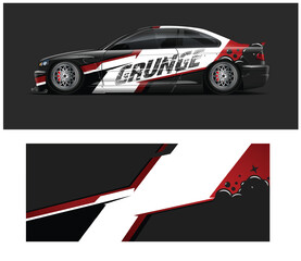 Fototapeta premium Dynamic Grunge Car Wrap Design