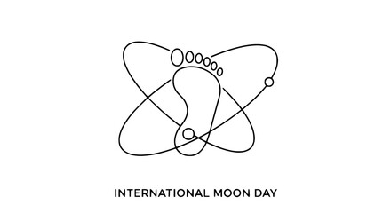Footprint Orbiting Planet, International Moon Day Celebration © Lancar