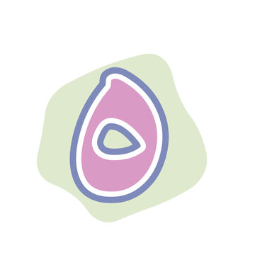 Whimsical Illustration of Arabic Letter Ha (ه)