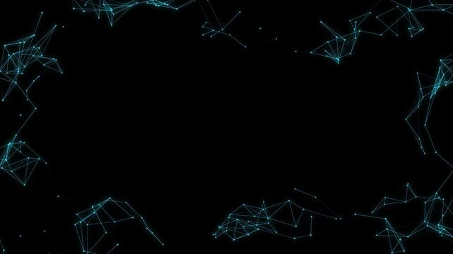 Dynamic blue digital network plexus background with floating particles and interconnecting lines, representing advanced technology and modern connectivity concepts.