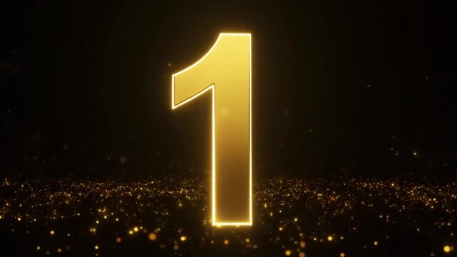 Image animation models large golden number one signs. Glowing image animation sparks rich winner award crystals. Luxury image animation loops elite milestone trophy assets.