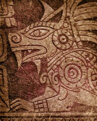 Fototapeta premium Lord Tezcatlipoca Art Showing Ancient Design and Cultural Heritage in Mexico