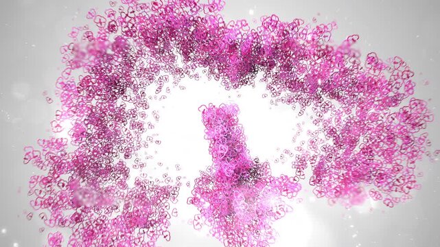 Network Save Installation Symbol Formation Loop with Shimmering System Particle Flow Render