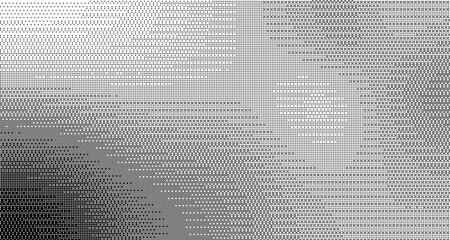 Colorful Bitmap Pattern with Pixel Grid Texture, Vintage Digital Display Effect and Creative Abstract Technology Background. © VECTOR CRAFT