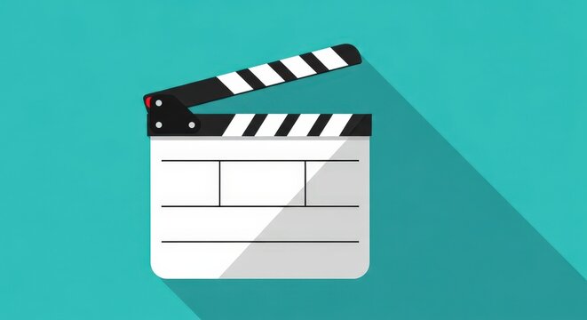 White film clapper board with black stripes for making videos.