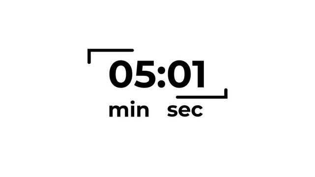 Digital Stopwatch Timer 17 minutes displayed in clean minimalist design over black and white background