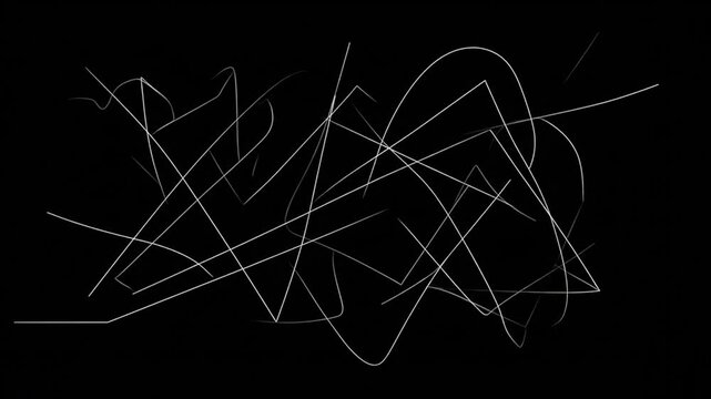 Gray scribbles on black background.