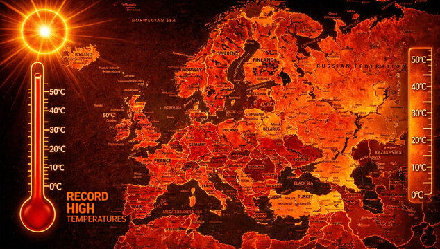 Record High Temperatures Europe Map