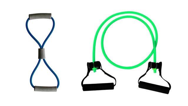 Set of two resistance bands for fitness training and body workout