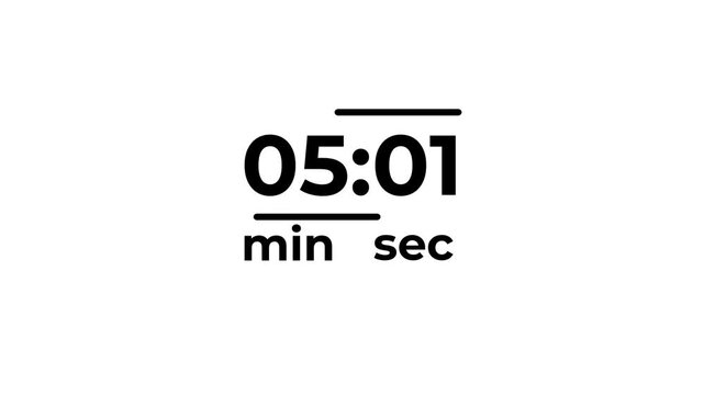 Digital timer 46 minutes countdown clock displayed with minutes and seconds in a clean modern design for technology or media projects