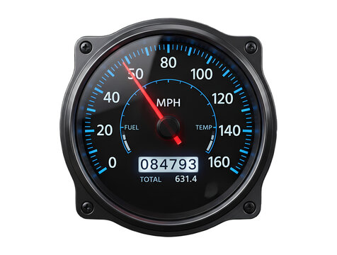 speedometer isolated on white
