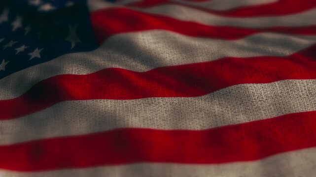 The American flag waves proudly in an endless seamless loop. Full screen 4K motion, no distractions &ndash; just pure patriotic energy and timeless symbolism.
