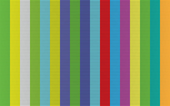 Abstract background with vertical colorful stripes and horizontal thin lines, vibrant multicolored pattern design