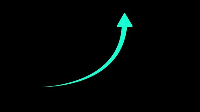 Simple cyan arrow icon pointing to the right on a black background