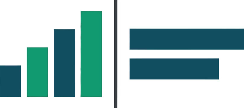 Bar graphs show upward growth trends and comparative data analysis for business performance reporting.
