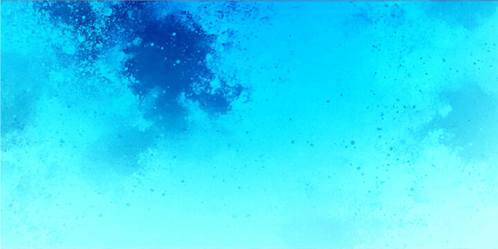 Abstract blue watercolor background with cloudy texture and gradient effect in cool tone.