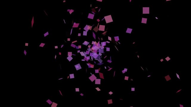 digital particles forming swirling tunnel in futuristic abstract style on dark background, energy flowing effect, abstract tech science technology seamless loop video .