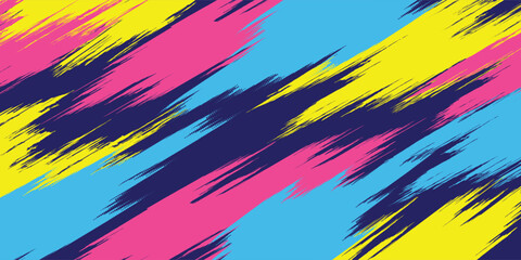 Modern jersey design with colorful abstract lines sublimation, sports background, cheering, running, cycling, basketball, netball, event, team, vector illustration. eps 10 © ROTIMAH