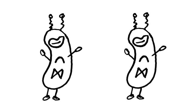 Doodle Bean Alien Monster Line Art Brushes