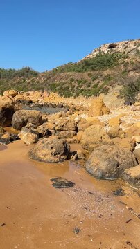 Ramla Beach on Gozo Island, Malta