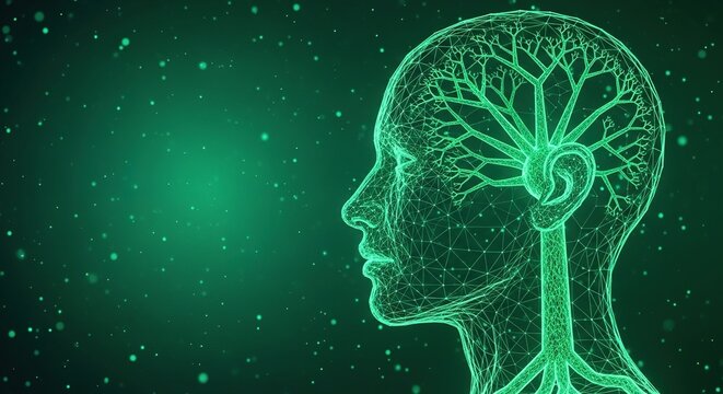 Neural network human brain digital concept